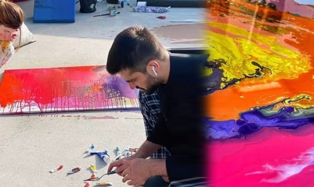 Hamza Ali Abbasi spotted painting with Naimal Khawar