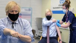 Boris Johnson receives vaccine shot