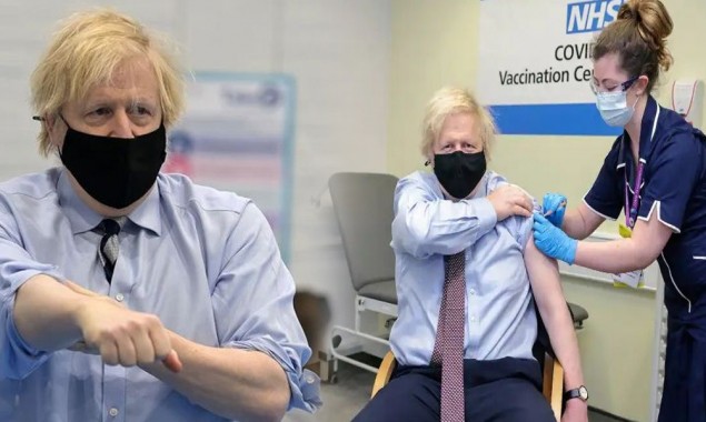 Boris Johnson receives vaccine shot