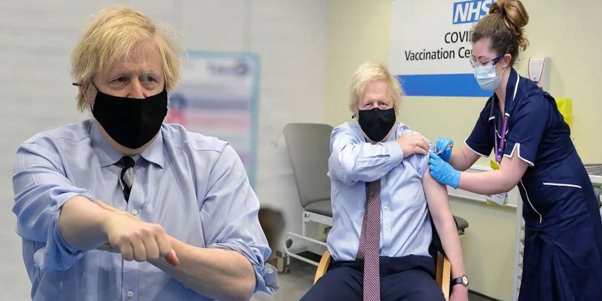 Boris Johnson receives vaccine shot