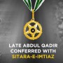 Late Cricket Legend Abdul Qadir Bestowed With Honourable Sitar-e-Imtiaz