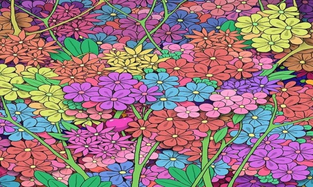 Can you find a heart among these flowers?