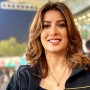 What does ‘TI’ signify next to Mehwish Hayat’s twitter handle?