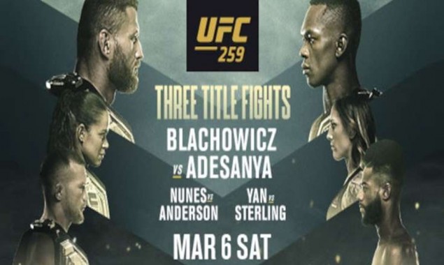 UFC 259: Adesanya vs. Jan Blachowicz start time, date