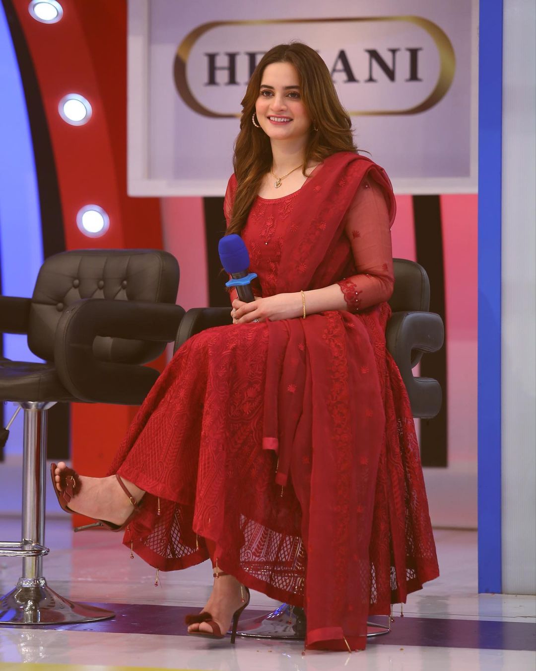 Aiman Khan's Photos In All Red Attire ...
