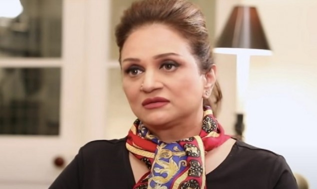What is actress Bushra Ansari distressed about?