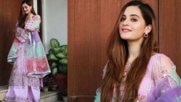 Aiman Khan Lavender Attire