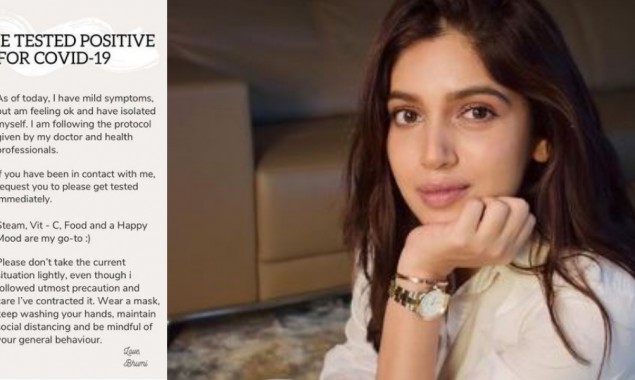 Actress Bhumi Pednekar Contracts COVID-19 & Quarantined herself at home