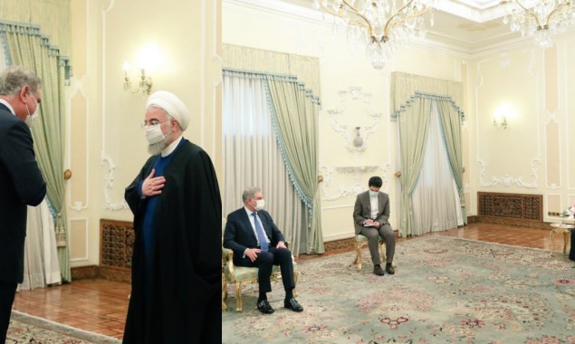 FM Qureshi meets Hassan Rouhani