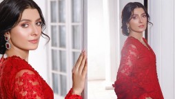 Ayeza Khan red