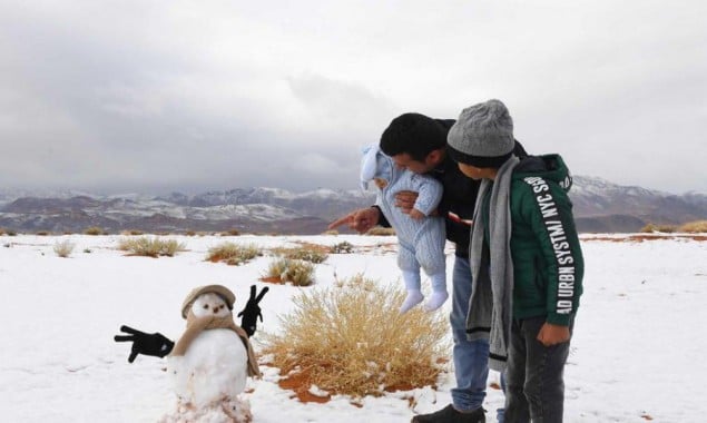 Incredible views after Saudi Arabia receives heavy snowfall