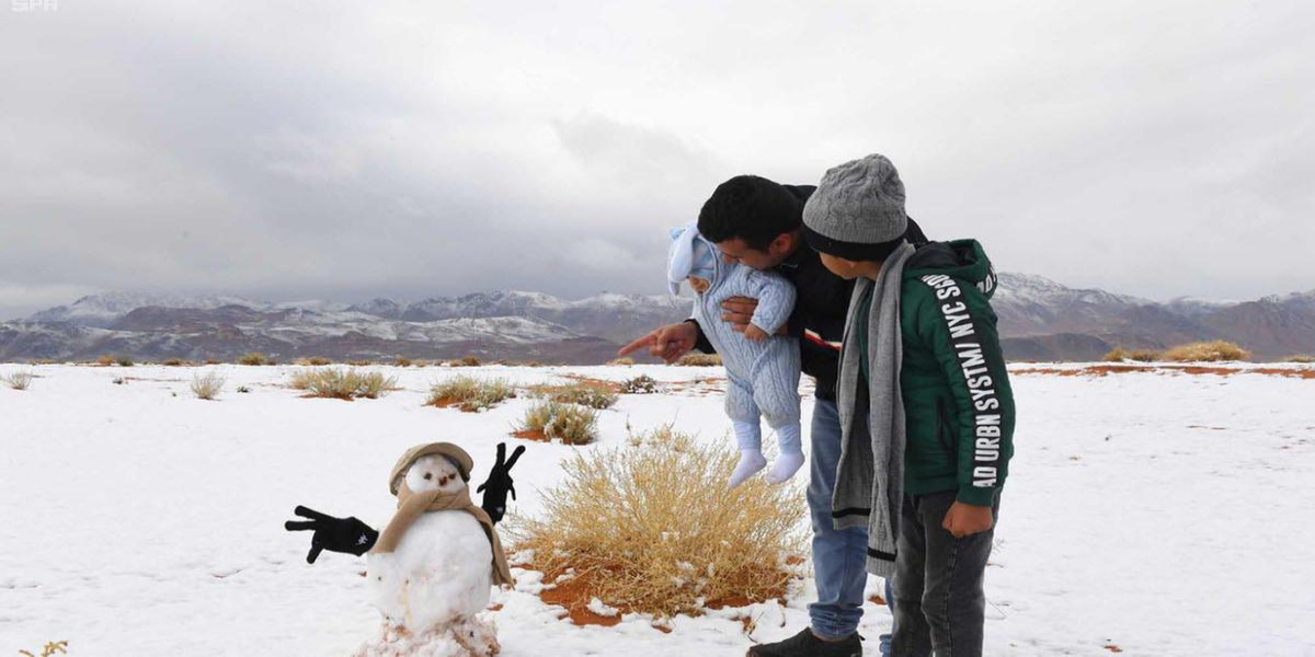Incredible views after Saudi Arabia receives heavy snowfall