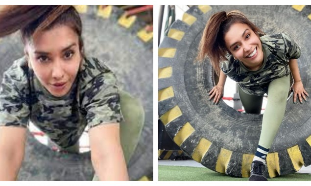 Pakistani Actress Maira Khan enjoying her time in the gym