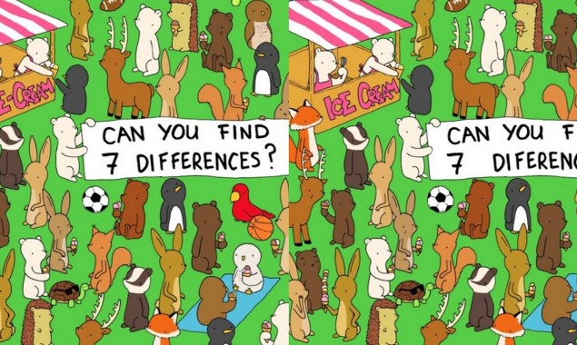 Can you find 7 differences between two given pictures?