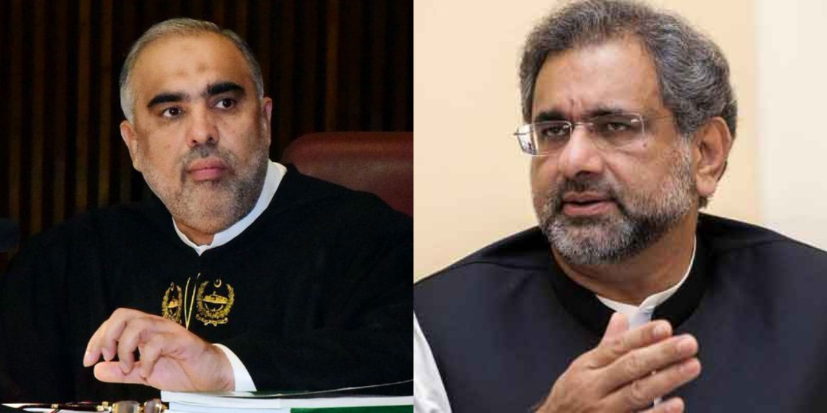 Fiery Argument Between Khaqan Abbasi and Asad Qaiser