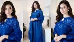 Sana Javed Oozes Elegance, Grace In This Royal Blue Attire