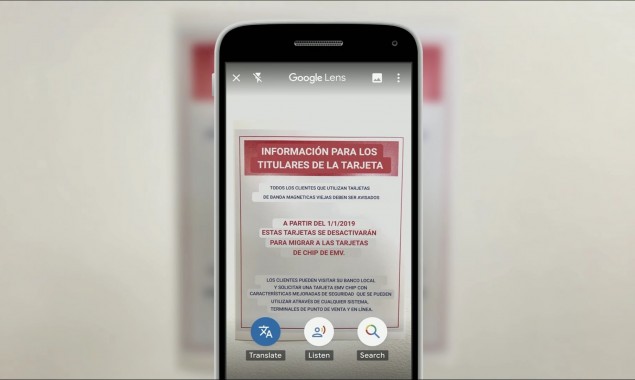 Screenshots are now automatically translated by Google Lens