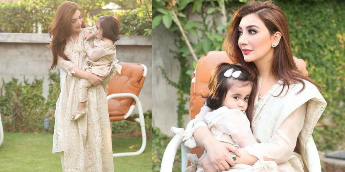 Aisha Khan with daughter Mahnoor