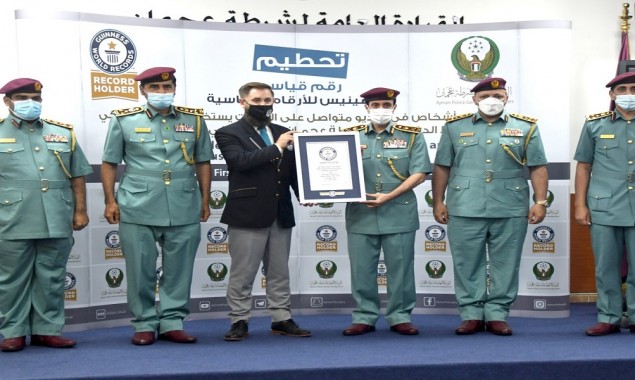 Ajman Police sets new World Record for forming a longest online human chain