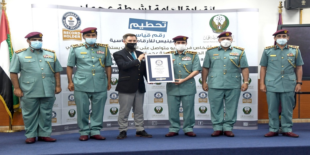 Ajman Police sets new World Record for forming a longest online human chain