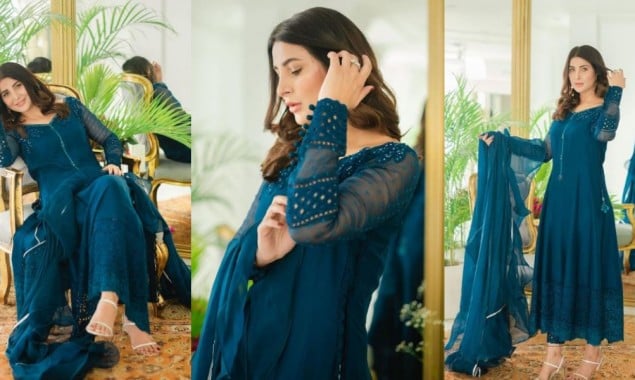 Areeba Habib Oozes Elegance, Glamour In This Stunning Tempo Teal Attire