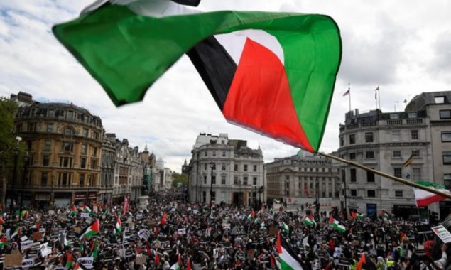 Protests Held Across Britain To Voice Support For Palestine