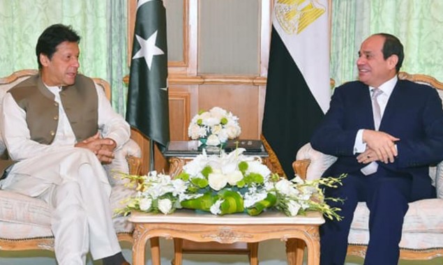 PM Khan Discusses Palestine Issue With The Egyptian President