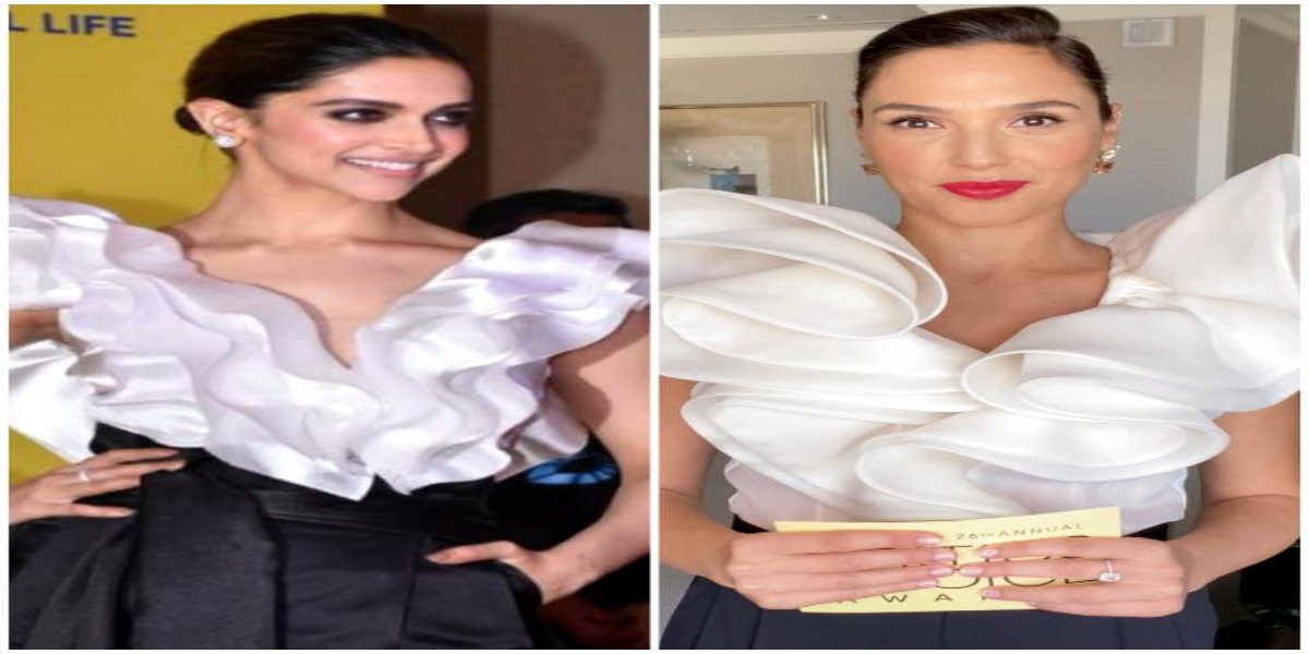 Deepika Padukone or Gal Gadot: Who looks best in ruffle blouse and black pants combination