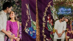 Iqra Aziz’s baby shower dress had 100 handcrafted messages Inscribed On Her Dupatta