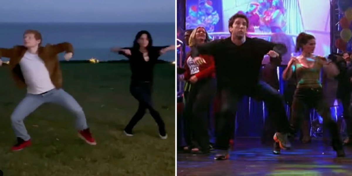 Friends: Ed Sheeran and Courteney Cox recreate the iconic 'Routine'