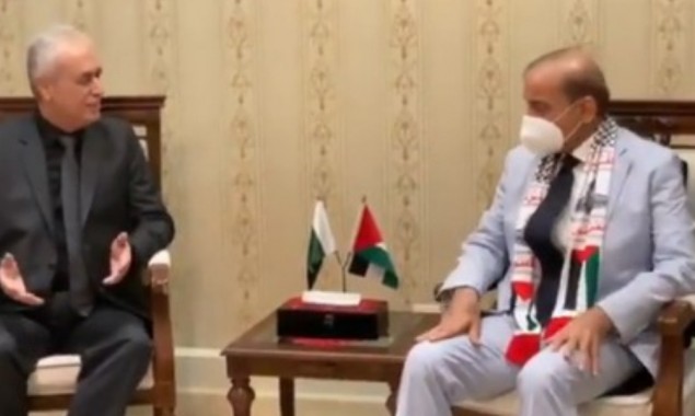 Shahbaz Sharif Meets Ambassador of Palestine to Pakistan