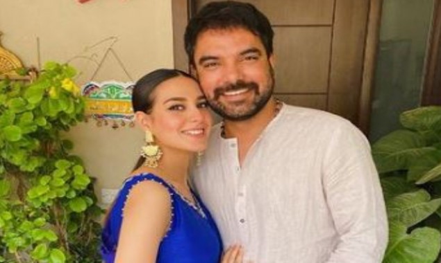 Soon-To-Be Mom Iqra Aziz Glows In Royal Blue As She Celebrates Eid With Hubby