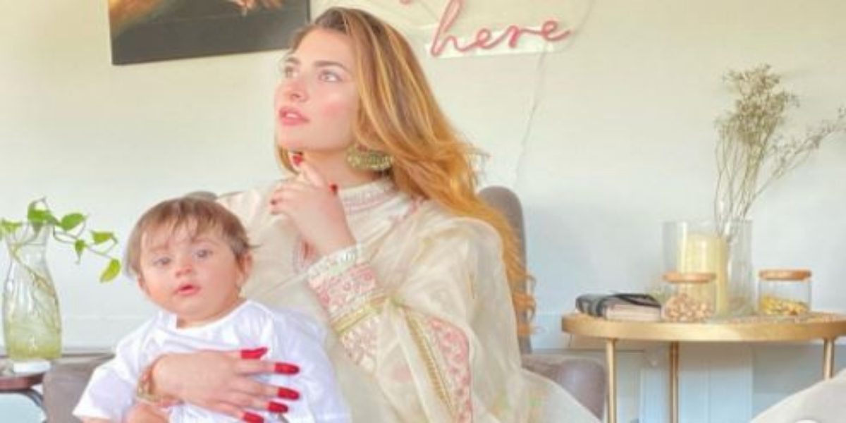 Naimal Khawar, Son Mustafa Are All Dressed Up For Eid