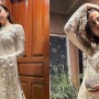 Yashma Gill Wears A Chic Ivory Dress For Jumma-Tul-Wida