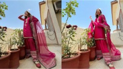 Hania Amir Asks Fans To Say MashaAllah As She Shows Off Her Eid Outfit