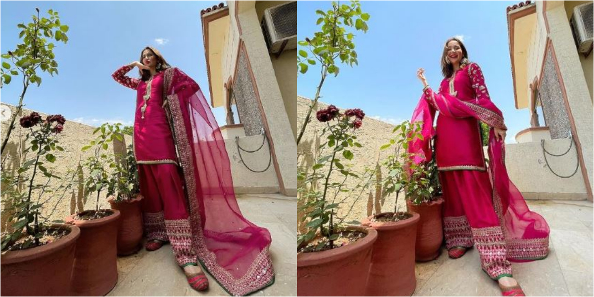 Hania Amir Asks Fans To Say MashaAllah As She Shows Off Her Eid Outfit