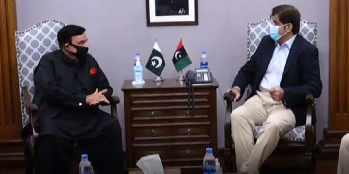 Sheikh Rashid meets Murad Ali Shah