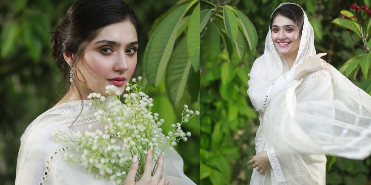 Dur-e-Fishan glowing in this pretty all-white