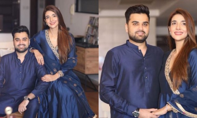 Rabab Hashim All Smiles As She Poses For Eid With Her Hubby