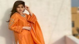 Neelam Muneer Stuns In Orange Dress On 2nd Day Of Eid
