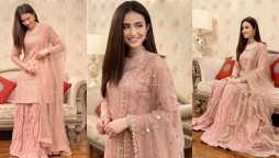 Sana Javed Looks Celestial In This Gorgeous Tea Pink Attire