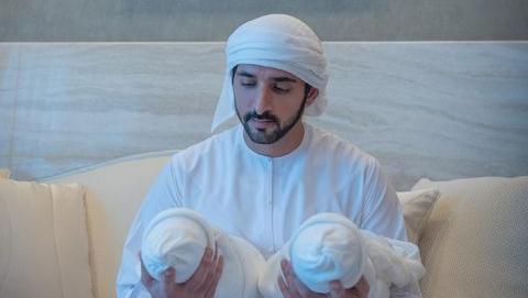 UAE’s Sheikh Hamdan introduces the world to his twins