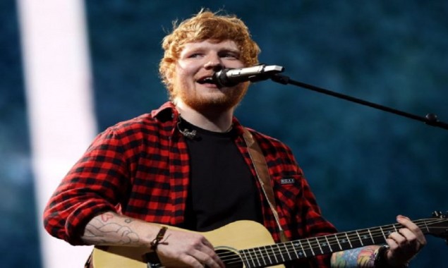 Ed Sheeran performing on stage during the Earthshot Prize awards ceremony