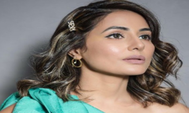 Photos: Hina Khan looks fabulous in green off-shoulder attire