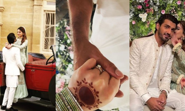 Minal, Ahsan serving major retro-couple vibes in these pictures from their engagement