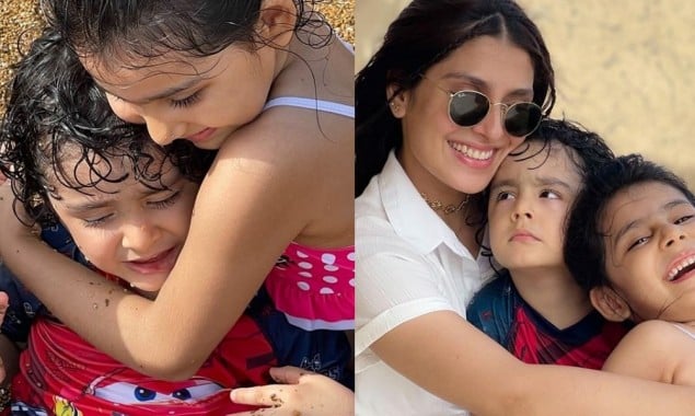 Photos: Ayeza Khan Enjoying vacation at Beach with Family