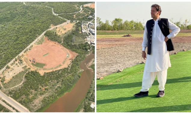 PM Imran Shares Images Of Under Construction Bani Gala Cricket Ground