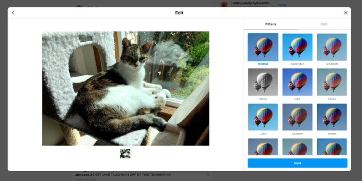 Instagram is testing to post photos from your desktop