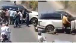 Lahore Accident: Intoxicated Man Rams Car Into Motorcycle, Video Goes Viral