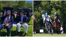 Nawaz Sharif Enjoys Grand Son's Polo Match In London